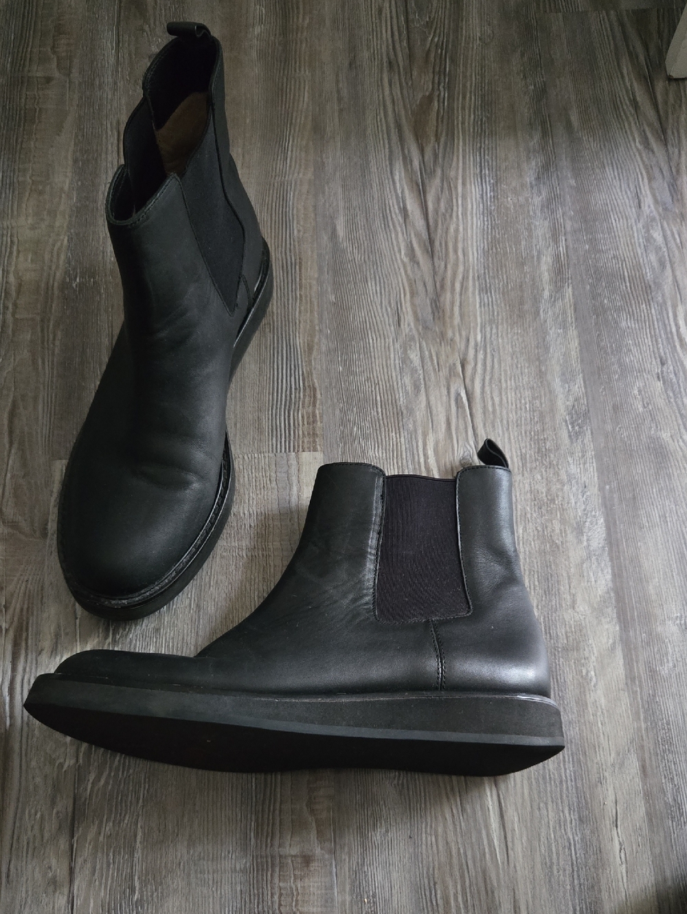 J. Crew Black Leather Chukka Chelsea Boots